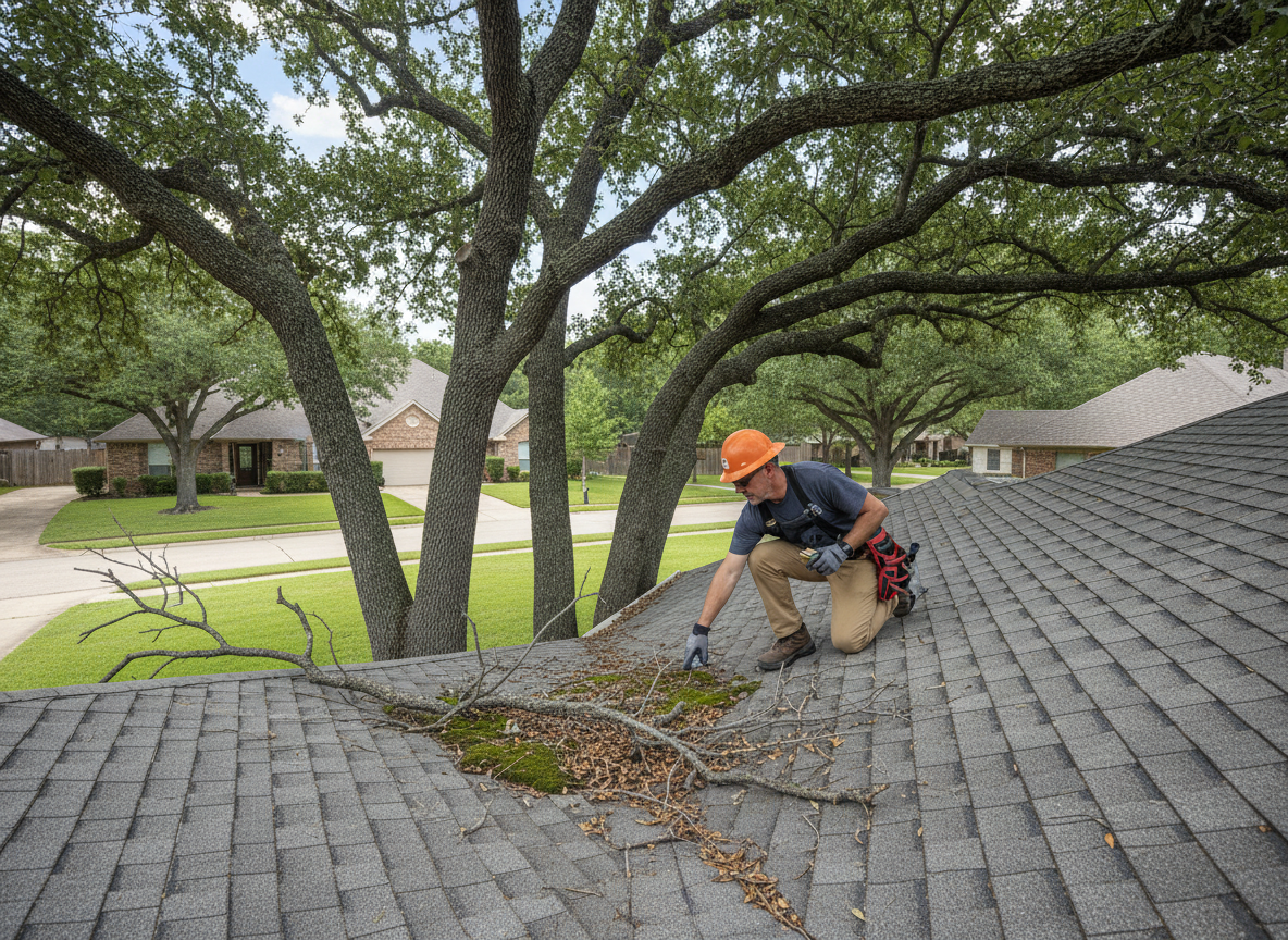 Inspecting for Tree-Related Roof Issues Around Tomball Properties
