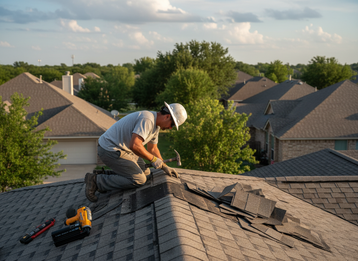 Shingle Roof Repair in Tomball, TX